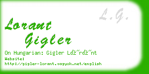 lorant gigler business card